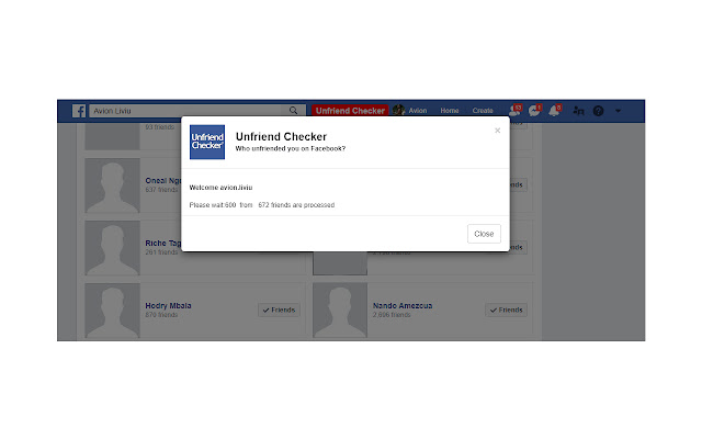 Unfriend Checker from Chrome web store to be run with OffiDocs Chromium online Unfriend Checker from Chrome web store to be run with OffiDocs Chromium online
