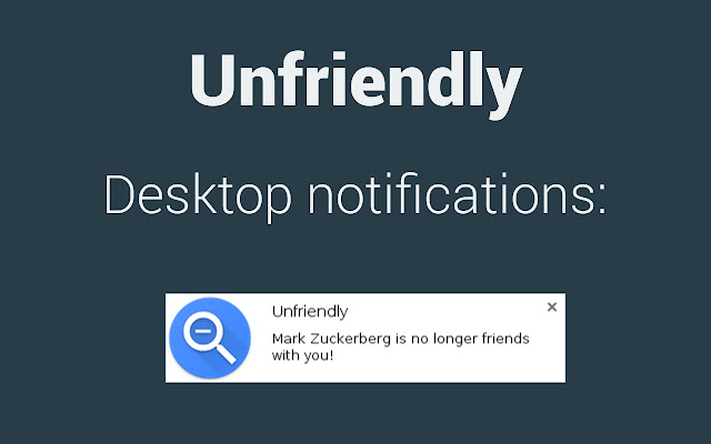 Unfriendly – Facebook Unfriend Notifications from Chrome web store to be run with OffiDocs Chromium online Unfriendly – Facebook Unfriend Notifications from Chrome web store to be run with OffiDocs Chromium online