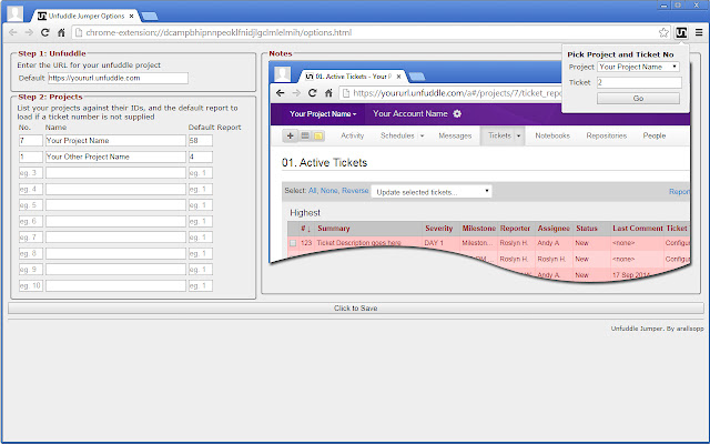 Unfuddle Jumper from Chrome web store to be run with OffiDocs Chromium online Unfuddle Jumper from Chrome web store to be run with OffiDocs Chromium online