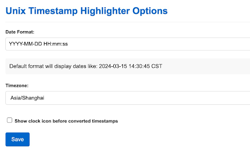 Unix Timestamp Highlighter from Chrome web store to be run with OffiDocs Chromium online Unix Timestamp Highlighter from Chrome web store to be run with OffiDocs Chromium online