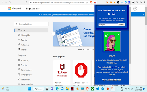 UNS Domains ENS Name Resolver from Chrome web store to be run with OffiDocs Chromium online UNS Domains ENS Name Resolver from Chrome web store to be run with OffiDocs Chromium online