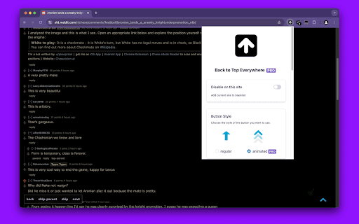 Upwards Back to Top Button from Chrome web store to be run with OffiDocs Chromium online Upwards Back to Top Button from Chrome web store to be run with OffiDocs Chromium online