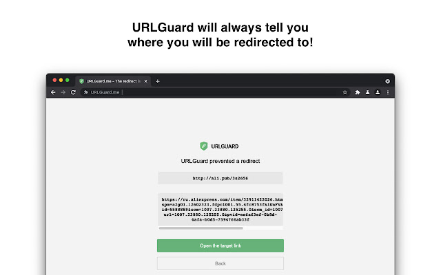URLGuard.me from Chrome web store to be run with OffiDocs Chromium online URLGuard.me from Chrome web store to be run with OffiDocs Chromium online