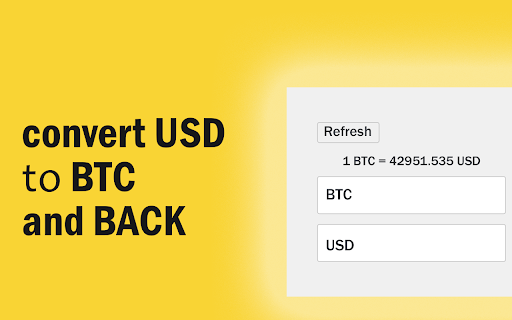 USD to BTC from Chrome web store to be run with OffiDocs Chromium online USD to BTC from Chrome web store to be run with OffiDocs Chromium online