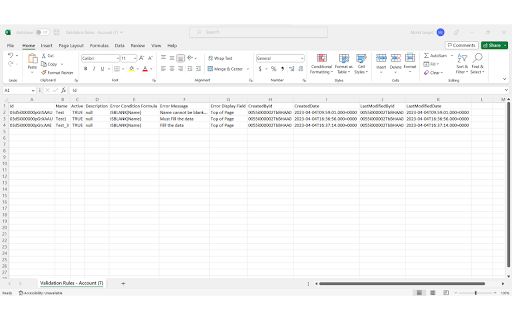 Validation Rule Extractor Salesforce from Chrome web store to be run with OffiDocs Chromium online Validation Rule Extractor Salesforce from Chrome web store to be run with OffiDocs Chromium online