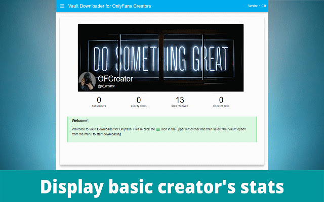 Vault Downloader for OnlyFans Creators from Chrome web store to be run with OffiDocs Chromium online Vault Downloader for OnlyFans Creators from Chrome web store to be run with OffiDocs Chromium online