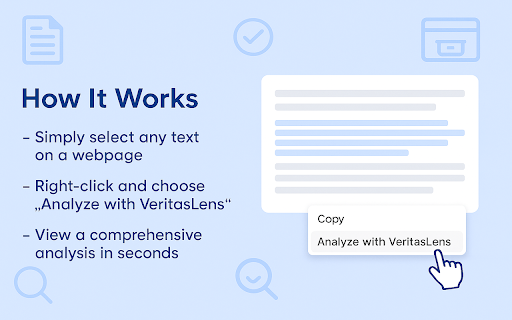 Veritas Lens from Chrome web store to be run with OffiDocs Chromium online Veritas Lens from Chrome web store to be run with OffiDocs Chromium online