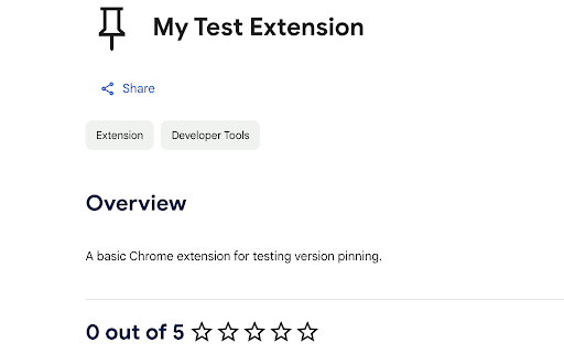 Version Pinning Test Extension from Chrome web store to be run with OffiDocs Chromium online Version Pinning Test Extension from Chrome web store to be run with OffiDocs Chromium online