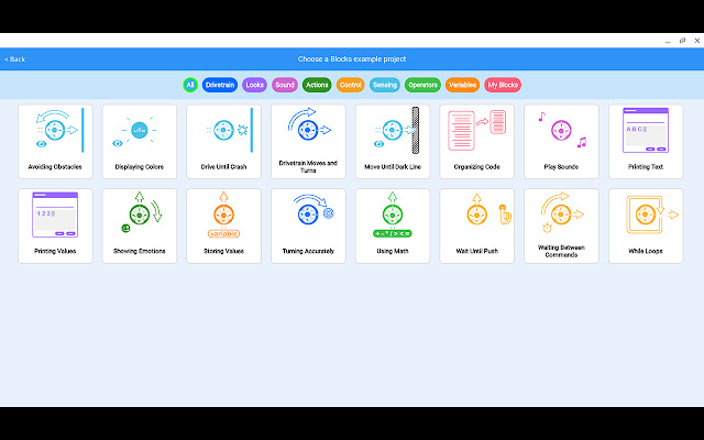 VEXcode 123 from Chrome web store to be run with OffiDocs Chromium online VEXcode 123 from Chrome web store to be run with OffiDocs Chromium online