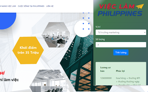 Việc Làm Philippines 24h from Chrome web store to be run with OffiDocs Chromium online Việc Làm Philippines 24h from Chrome web store to be run with OffiDocs Chromium online