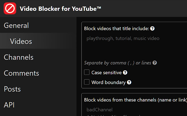 Video Blocker for YouTube™ from Chrome web store to be run with OffiDocs Chromium online Video Blocker for YouTube™ from Chrome web store to be run with OffiDocs Chromium online