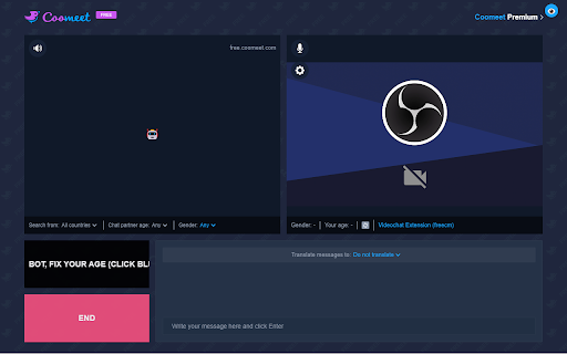 Videochat Extension FreeCM from Chrome web store to be run with OffiDocs Chromium online Videochat Extension FreeCM from Chrome web store to be run with OffiDocs Chromium online