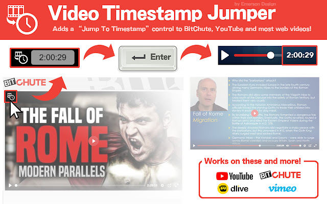 Video Timestamp Jumper from Chrome web store to be run with OffiDocs Chromium online Video Timestamp Jumper from Chrome web store to be run with OffiDocs Chromium online