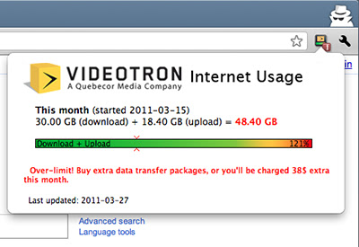 Videotron Internet Usage Monitor from Chrome web store to be run with OffiDocs Chromium online Videotron Internet Usage Monitor from Chrome web store to be run with OffiDocs Chromium online
