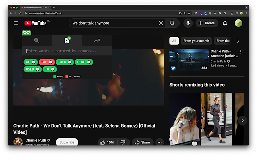 Video Word Search from Chrome web store to be run with OffiDocs Chromium online Video Word Search from Chrome web store to be run with OffiDocs Chromium online