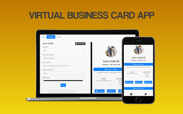 Virtual Business Card from Chrome web store to be run with OffiDocs Chromium online Virtual Business Card from Chrome web store to be run with OffiDocs Chromium online
