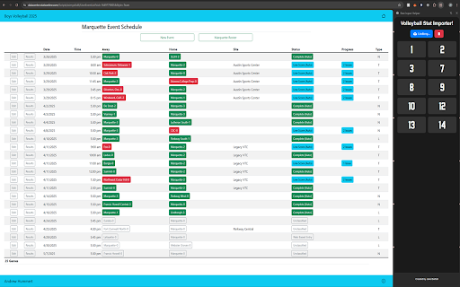 Volleyball Stat Input Helper from Chrome web store to be run with OffiDocs Chromium online Volleyball Stat Input Helper from Chrome web store to be run with OffiDocs Chromium online