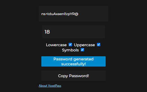 VoxelPass from Chrome web store to be run with OffiDocs Chromium online VoxelPass from Chrome web store to be run with OffiDocs Chromium online