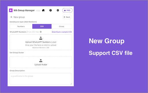 WAGroupManager Create, Organize, and Manage Groups with Ease from Chrome web store to be run with OffiDocs Chromium online WAGroupManager Create, Organize, and Manage Groups with Ease from Chrome web store to be run with OffiDocs Chromium online