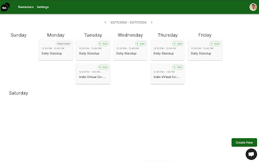 WA Reminders: WhatsApp™ appointment reminders from Chrome web store to be run with OffiDocs Chromium online WA Reminders: WhatsApp™ appointment reminders from Chrome web store to be run with OffiDocs Chromium online