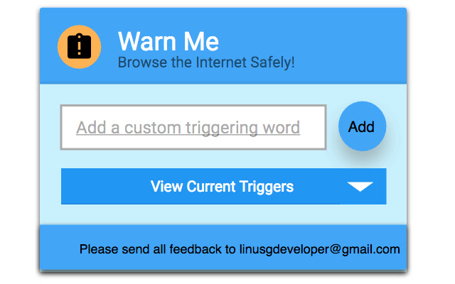 Warn Me from Chrome web store to be run with OffiDocs Chromium online Warn Me from Chrome web store to be run with OffiDocs Chromium online