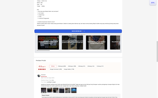 Watch Before Buy from Chrome web store to be run with OffiDocs Chromium online Watch Before Buy from Chrome web store to be run with OffiDocs Chromium online