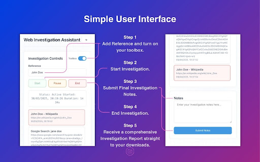 Web Investigation Assistant from Chrome web store to be run with OffiDocs Chromium online Web Investigation Assistant from Chrome web store to be run with OffiDocs Chromium online