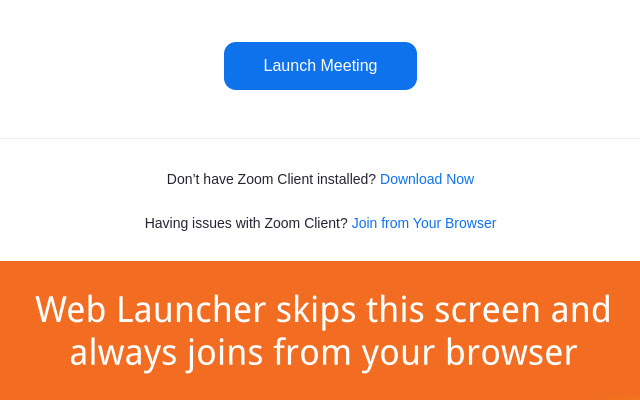 Web Launcher for Zoom from Chrome web store to be run with OffiDocs Chromium online Web Launcher for Zoom from Chrome web store to be run with OffiDocs Chromium online