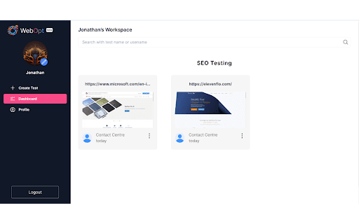 Webopt Website Testing Tool from Chrome web store to be run with OffiDocs Chromium online Webopt Website Testing Tool from Chrome web store to be run with OffiDocs Chromium online