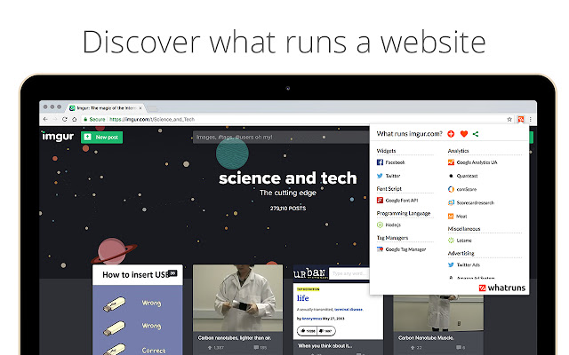 WhatRuns from Chrome web store to be run with OffiDocs Chromium online WhatRuns from Chrome web store to be run with OffiDocs Chromium online