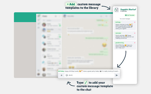 WhatsApp Template Shortcut from Chrome web store to be run with OffiDocs Chromium online WhatsApp Template Shortcut from Chrome web store to be run with OffiDocs Chromium online