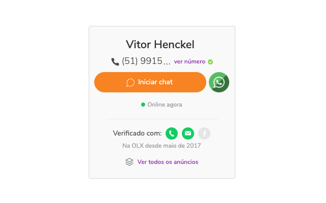 WhatsOLX WhatsApp do proprietário na OLX from Chrome web store to be run with OffiDocs Chromium online WhatsOLX WhatsApp do proprietário na OLX from Chrome web store to be run with OffiDocs Chromium online