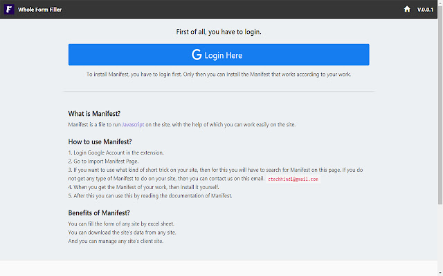 Whole Form Filler CTH from Chrome web store to be run with OffiDocs Chromium online Whole Form Filler CTH from Chrome web store to be run with OffiDocs Chromium online