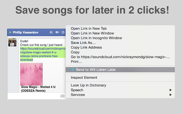 Will Listen Later from Chrome web store to be run with OffiDocs Chromium online Will Listen Later from Chrome web store to be run with OffiDocs Chromium online