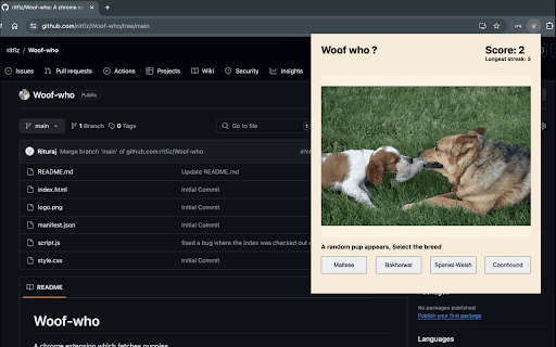 Woof who? from Chrome web store to be run with OffiDocs Chromium online Woof who? from Chrome web store to be run with OffiDocs Chromium online