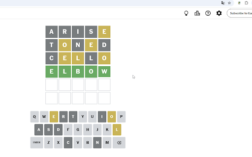 Wordle Solver Your Wordle Wingman from Chrome web store to be run with OffiDocs Chromium online Wordle Solver Your Wordle Wingman from Chrome web store to be run with OffiDocs Chromium online