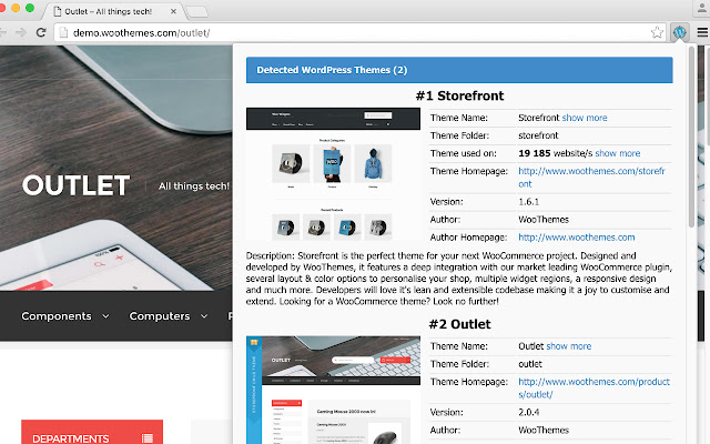 WordPress Theme Detector and Plugin Detector from Chrome web store to be run with OffiDocs Chromium online WordPress Theme Detector and Plugin Detector from Chrome web store to be run with OffiDocs Chromium online