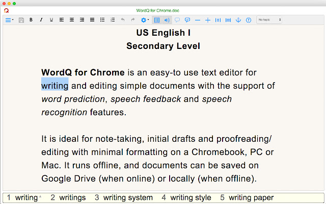 WordQ US I Edu from Chrome web store to be run with OffiDocs Chromium online WordQ US I Edu from Chrome web store to be run with OffiDocs Chromium online