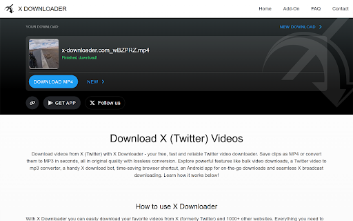 X Downloader: Download Videos from X (Twitter) from Chrome web store to be run with OffiDocs Chromium online X Downloader: Download Videos from X (Twitter) from Chrome web store to be run with OffiDocs Chromium online