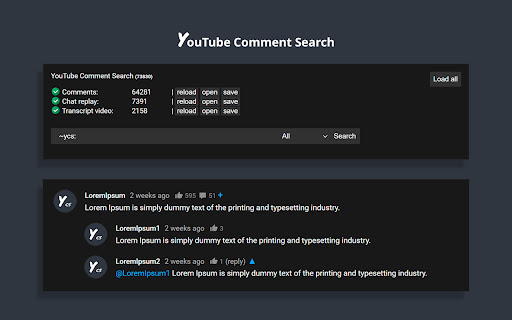 YCS YouTube Comment Search (Continued) from Chrome web store to be run with OffiDocs Chromium online YCS YouTube Comment Search (Continued) from Chrome web store to be run with OffiDocs Chromium online