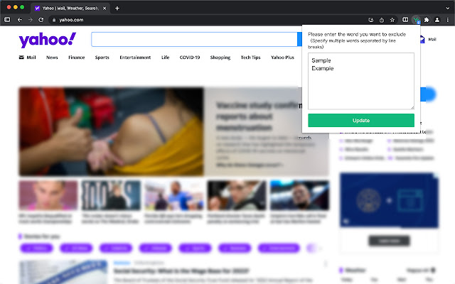 Y!News Excluder from Chrome web store to be run with OffiDocs Chromium online Y!News Excluder from Chrome web store to be run with OffiDocs Chromium online