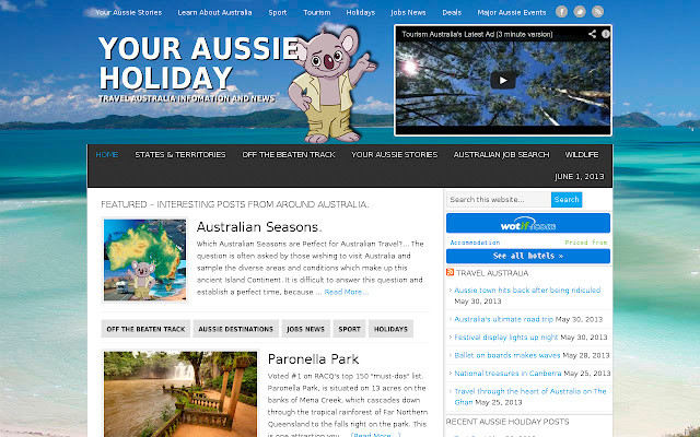 Your Aussie Holiday from Chrome web store to be run with OffiDocs Chromium online Your Aussie Holiday from Chrome web store to be run with OffiDocs Chromium online