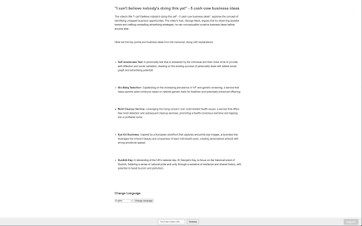 YouTube Clickbait Decoder Video Summarizer from Chrome web store to be run with OffiDocs Chromium online YouTube Clickbait Decoder Video Summarizer from Chrome web store to be run with OffiDocs Chromium online