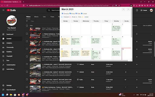 YouTube creator calendar from Chrome web store to be run with OffiDocs Chromium online YouTube creator calendar from Chrome web store to be run with OffiDocs Chromium online