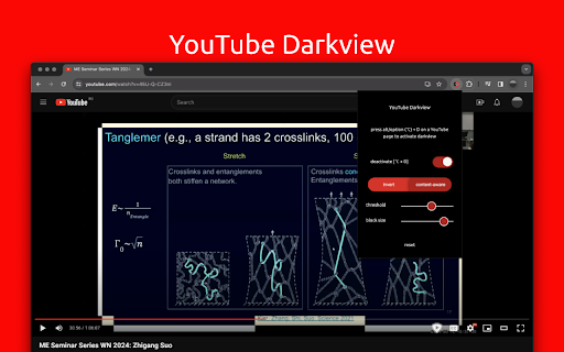 YouTube Darkview from Chrome web store to be run with OffiDocs Chromium online YouTube Darkview from Chrome web store to be run with OffiDocs Chromium online