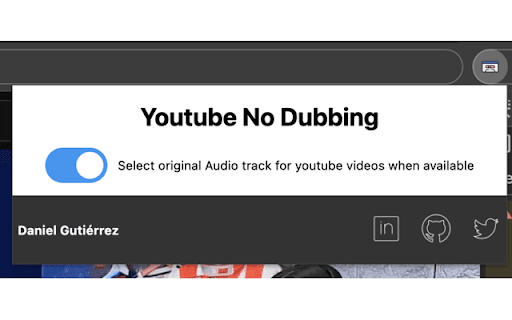 Youtube No Dubbing from Chrome web store to be run with OffiDocs Chromium online Youtube No Dubbing from Chrome web store to be run with OffiDocs Chromium online
