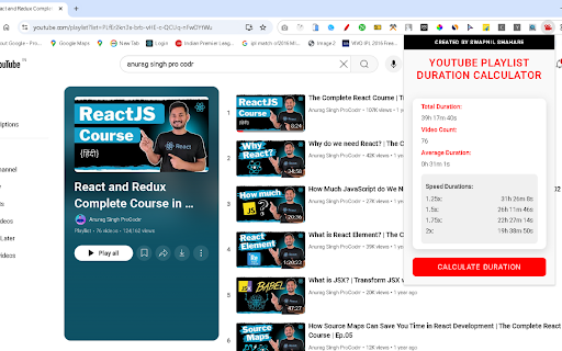 YouTube Playlist Duration Calculator from Chrome web store to be run with OffiDocs Chromium online YouTube Playlist Duration Calculator from Chrome web store to be run with OffiDocs Chromium online