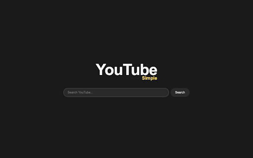 YouTube Simple from Chrome web store to be run with OffiDocs Chromium online YouTube Simple from Chrome web store to be run with OffiDocs Chromium online