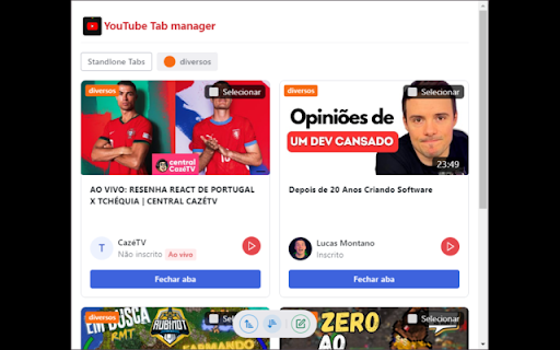 youtube tab manager from Chrome web store to be run with OffiDocs Chromium online youtube tab manager from Chrome web store to be run with OffiDocs Chromium online