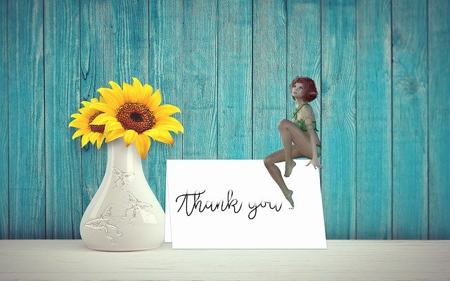 Free download Thank You Card Fairy free illustration to be edited with GIMP online image editor